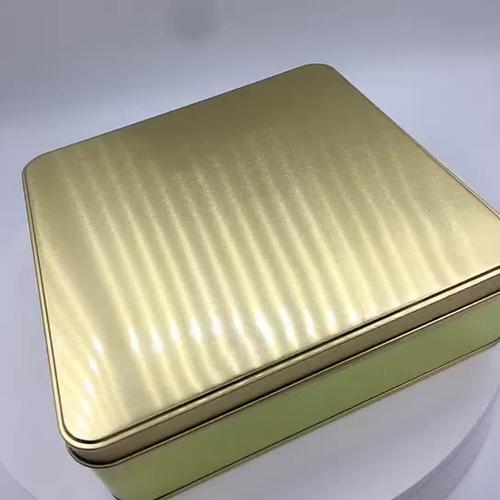 品牌定制金屬容器餅干盒小吃卡利包裝鐵盒鐵盒錫罐純印