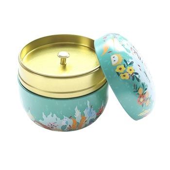 寬松的茶葉容器金屬禮品盒食品儲存圓形茶葉包裝罐頭盒