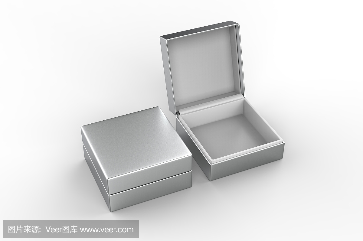 白色空白豪華硬盒內(nèi)foxing品牌展示和模擬,3d插圖。