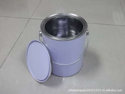 【生產供應4L涂白圓化工包裝容器】價格,廠家,圖片,金屬罐,東莞市億華制罐業(yè)務部-