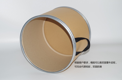 0塑料蓋鐵箍桶 酒桶 帶提繩紙板桶 打孔 熔噴布紙桶 定做